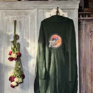 "Úplněk v lese", zavinovací cardigan