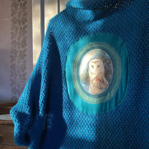 "Soví tajemství" zavinovací svetrový cardigan